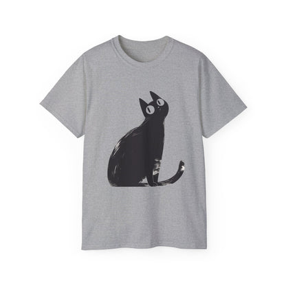 Unisex Ultra Cotton Tee "Black Cat" T-Shirt Halloween Series