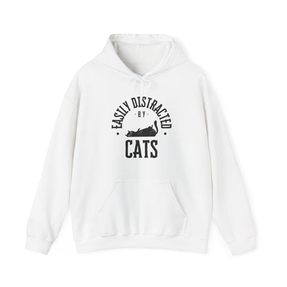 Unisex Heavy Blend™ Hooded Sweatshirt "Easily Distracted by Cats"