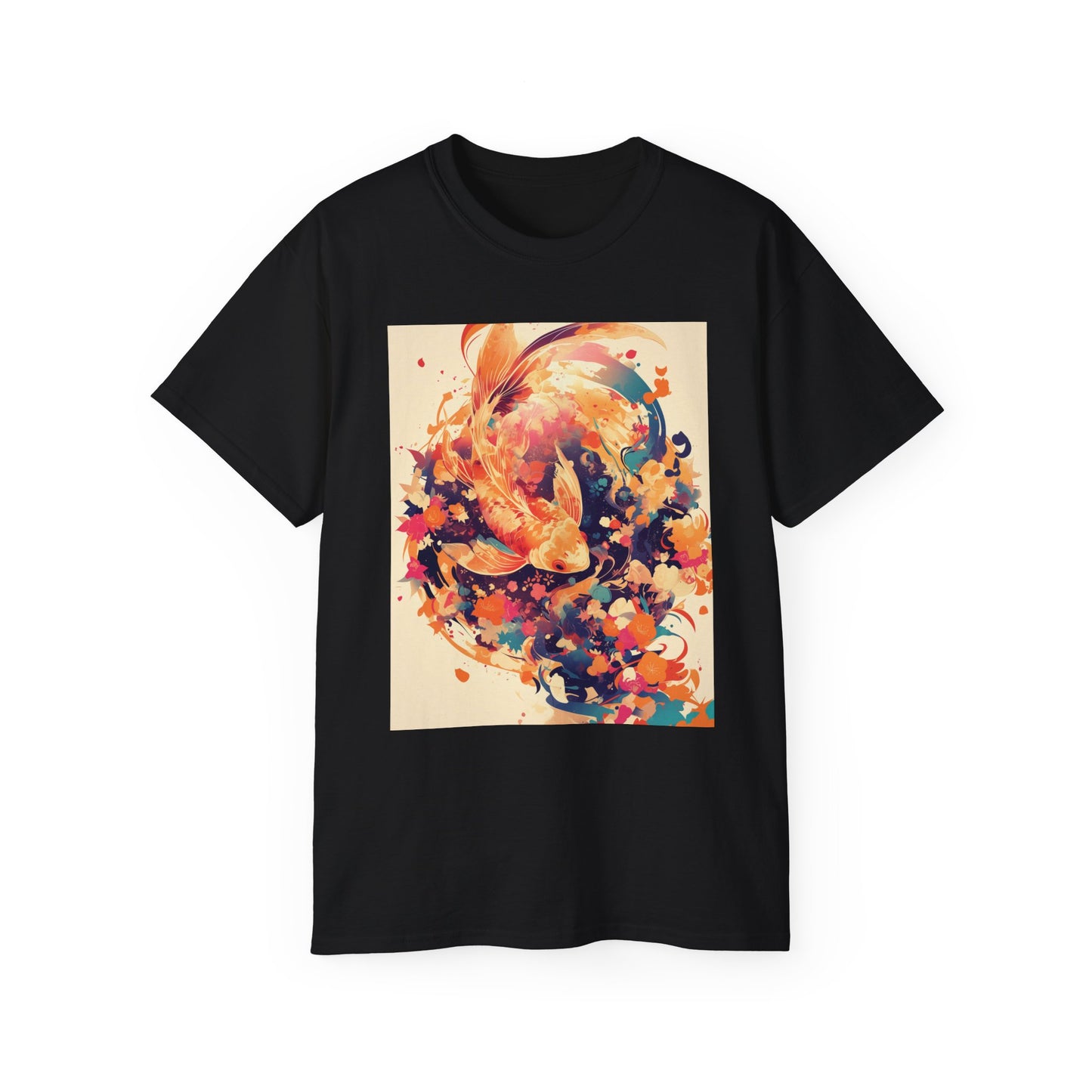 Unisex Ultra Cotton Tee "Japanese Gold Fish Art" T-Shirt