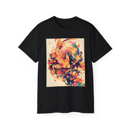 Unisex Ultra Cotton Tee "Japanese Gold Fish Art" T-Shirt