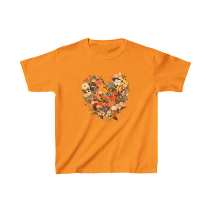 Kids Heavy Cotton™ Tee "Heart Flower" T-shirts