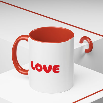 Accent Coffee Mug (11, 15oz) "Heart Flower"