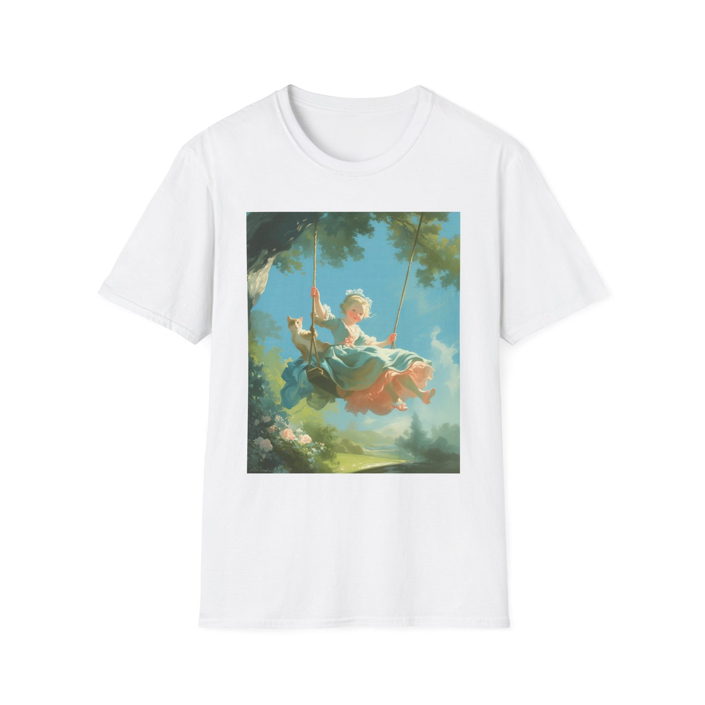 Unisex Softstyle T-Shirt "The Swing with the Cat"