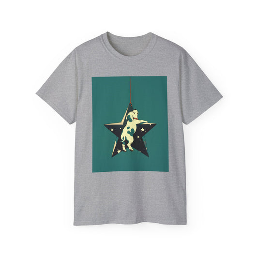 Unisex Ultra Cotton Tee "Dog and Star Ornament" T-Shirt