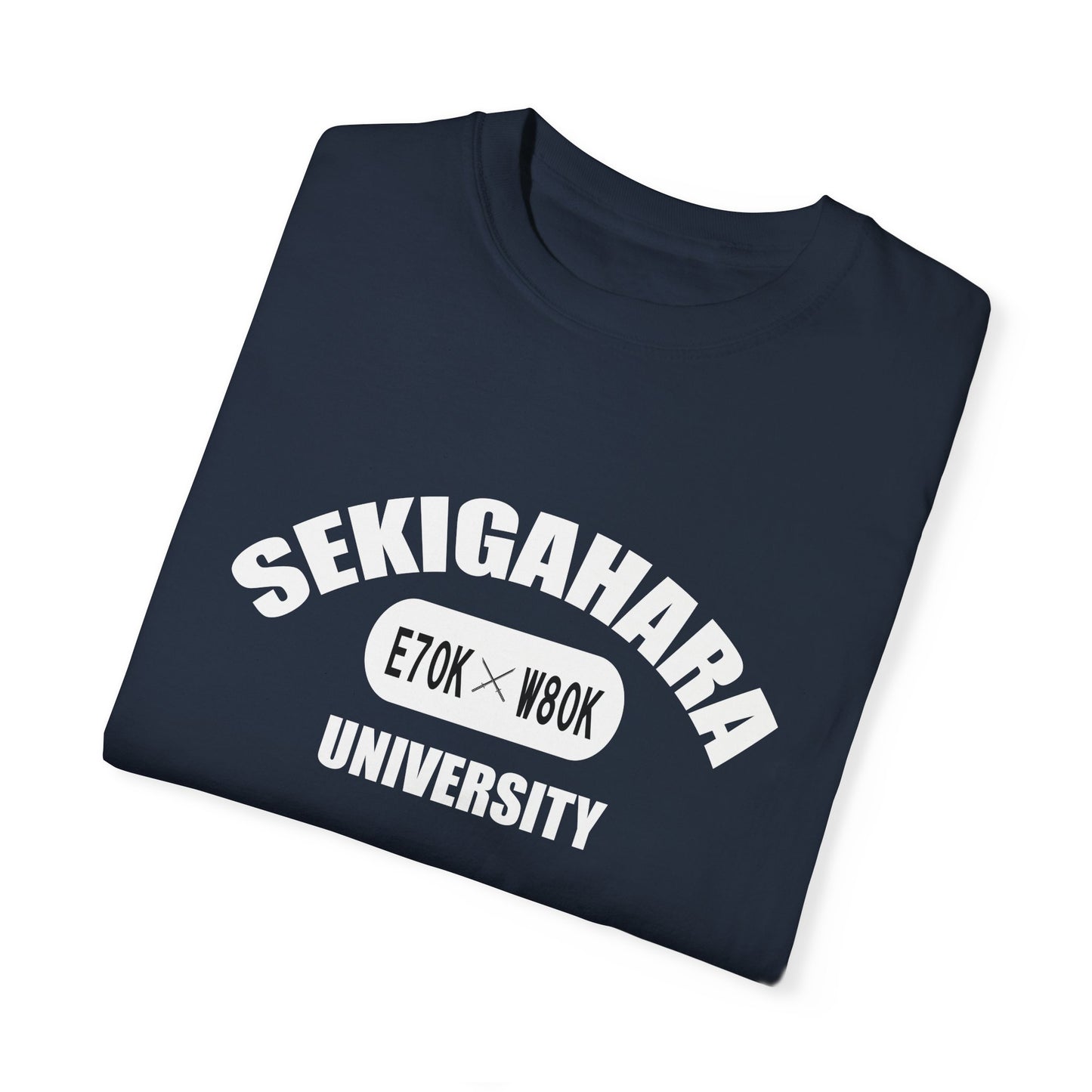 Unisex Garment-Dyed T-shirt "Sekigahara University" Fictional University Tee