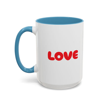 Accent Coffee Mug (11, 15oz) "Heart Flower"