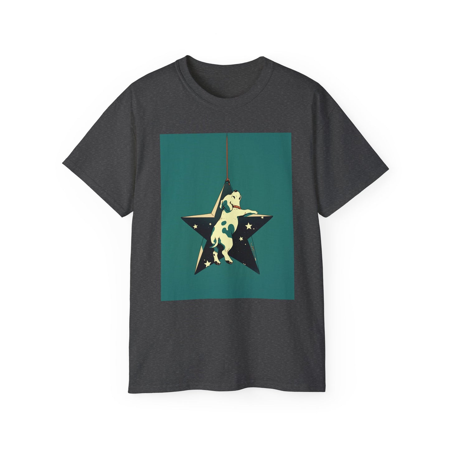 Unisex Ultra Cotton Tee "Dog and Star Ornament" T-Shirt