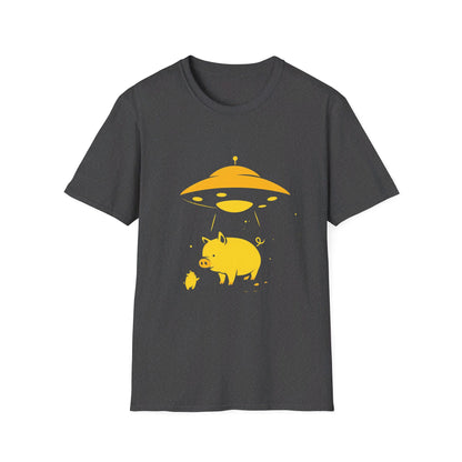 Unisex Softstyle T-Shirt "UFO and Pig"