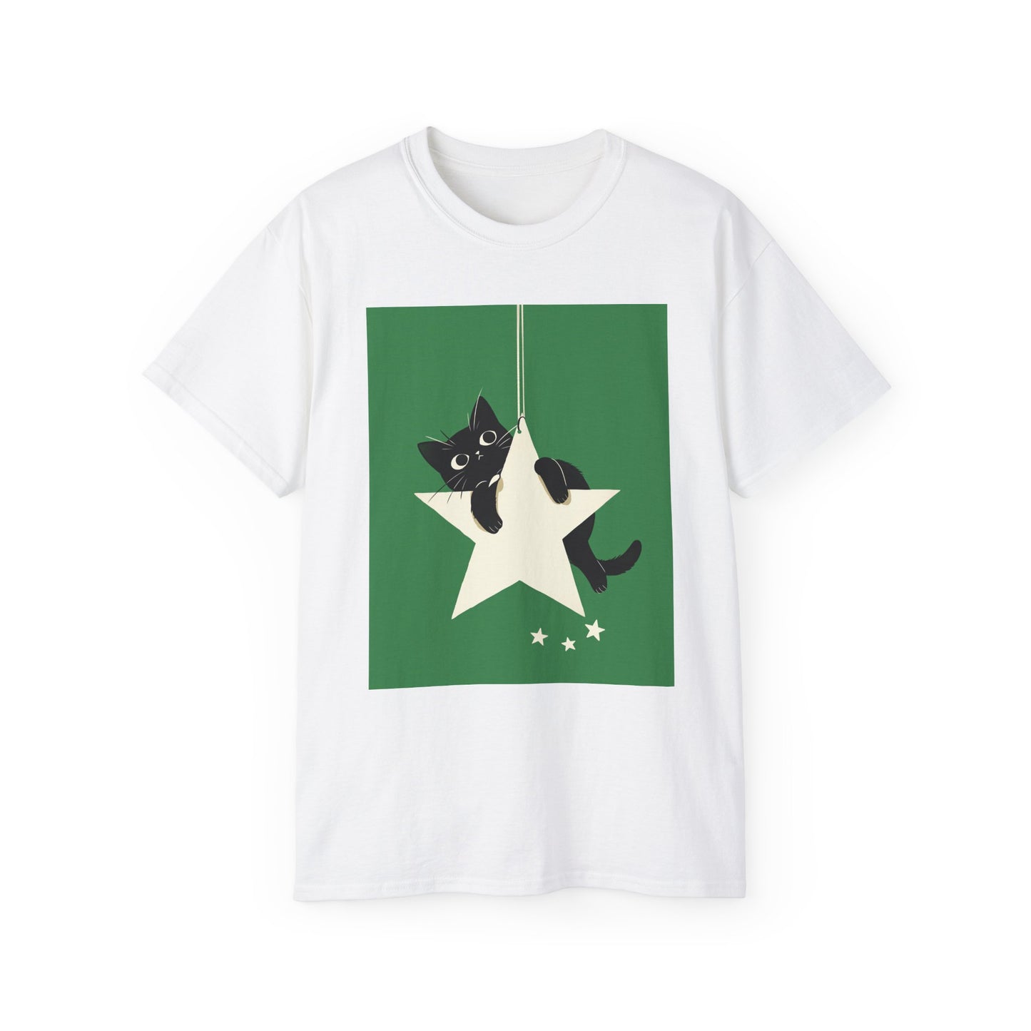 Unisex Ultra Cotton Tee "Cat and Star Ornament" T-Shirt