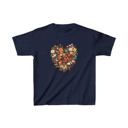 Kids Heavy Cotton™ Tee "Heart Flower" T-shirts