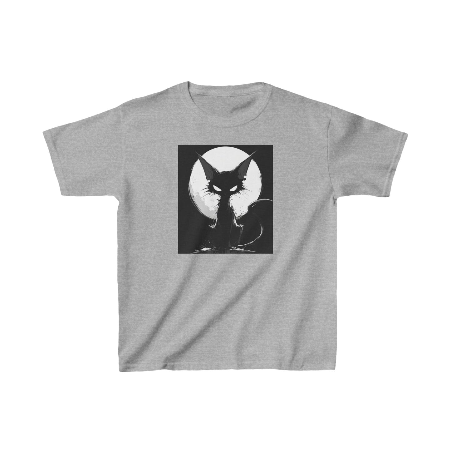 Kids Heavy Cotton™ Tee "Black Cat" T-shirts Halloween series