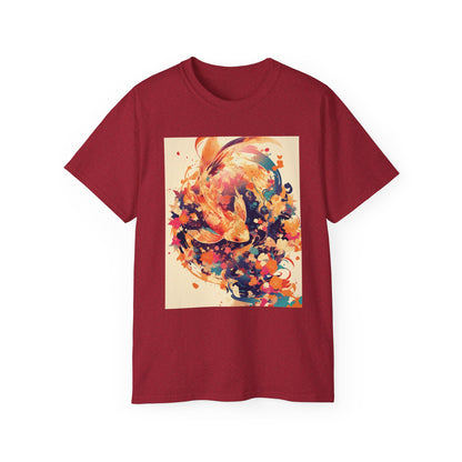 Unisex Ultra Cotton Tee "Japanese Gold Fish Art" T-Shirt