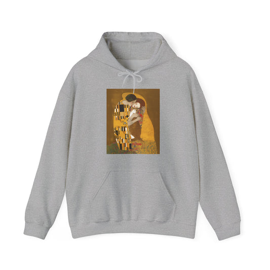 Unisex Heavy Blend™ Hooded Sweatshirt "The Kiss and the Cat" Joke Art Series