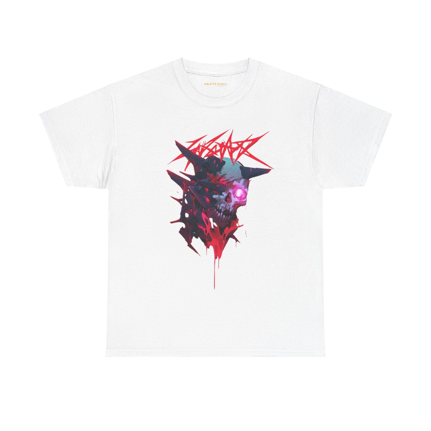 Unisex Heavy Cotton Tee "Cyber Skull Holn" T-shirt