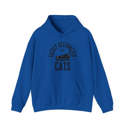 Unisex Heavy Blend™ Hooded Sweatshirt "Easily Distracted by Cats"