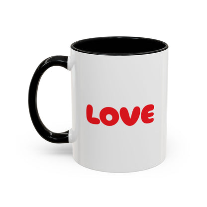 Accent Coffee Mug (11, 15oz) "Heart Flower"