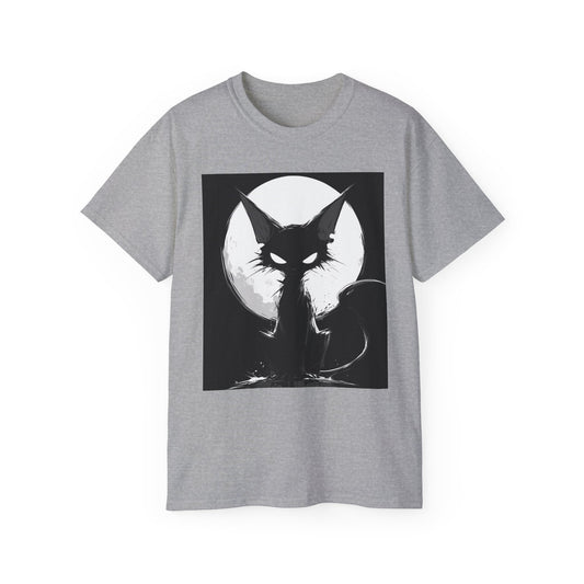 Unisex Ultra Cotton Tee "Black Cat" T-Shirt Halloween Series