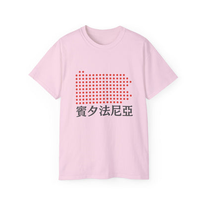 Unisex Ultra Cotton Tee "Pennsylvania" Kanji Series for the Names of U.S. States T-Shirt