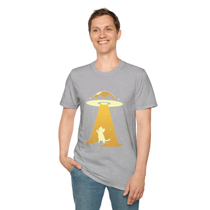 Unisex Softstyle T-Shirt "UFO and Cat"