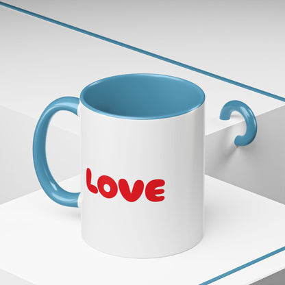 Accent Coffee Mug (11, 15oz) "Heart Flower"