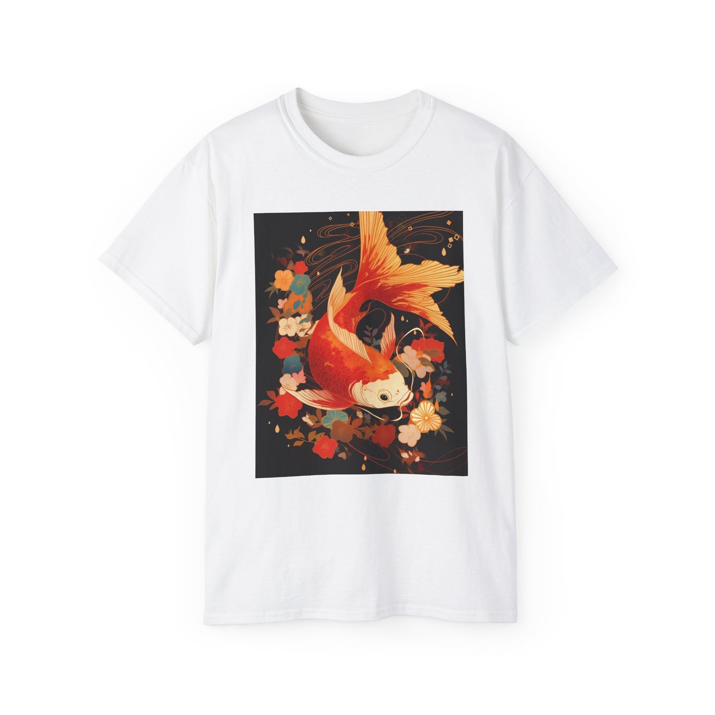 Unisex Ultra Cotton Tee "Japanese Gold Fish Art" T-Shirt