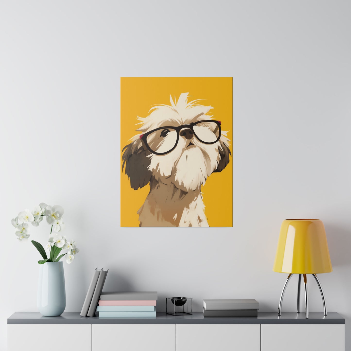 Matte Canvas "Dogs with Glasses" Stretched, 0.75"