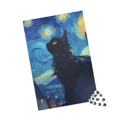 Jigsaw Puzzle "Cat in Starry Night" (520, 1014-piece)