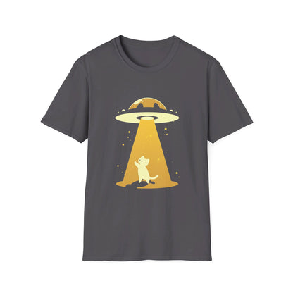 Unisex Softstyle T-Shirt "UFO and Cat"