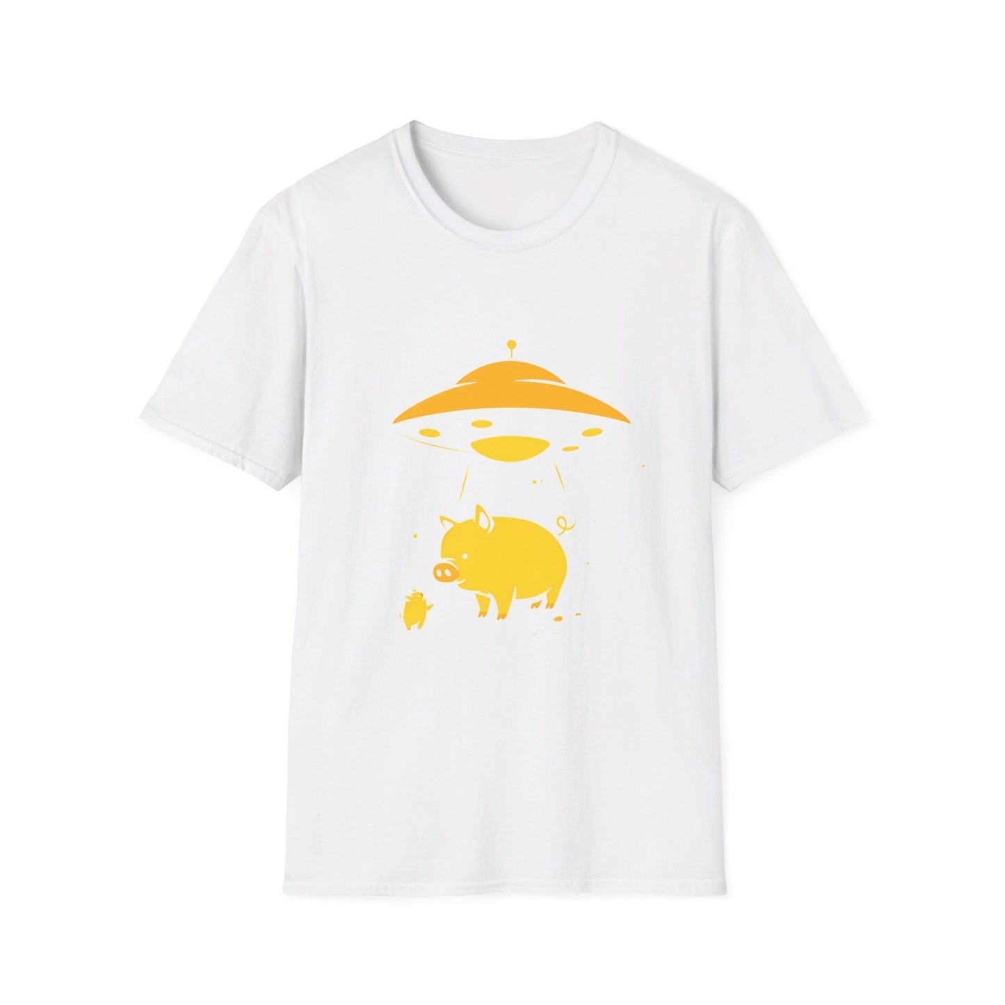 Unisex Softstyle T-Shirt "UFO and Pig"