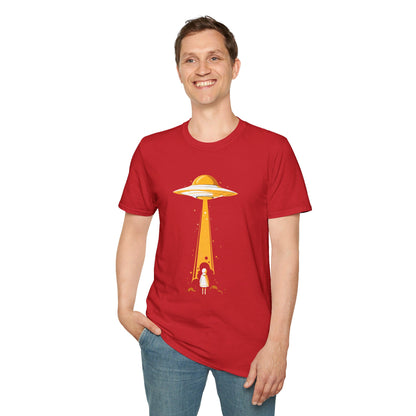 Unisex Softstyle T-Shirt "UFO and Girl"