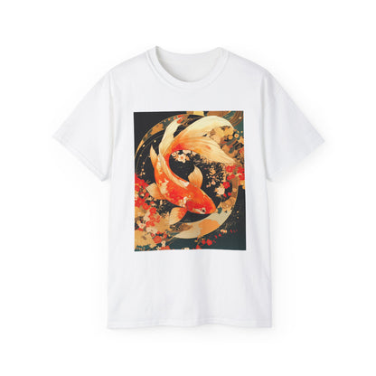 Unisex Ultra Cotton Tee "Japanese Gold Fish Art" T-Shirt