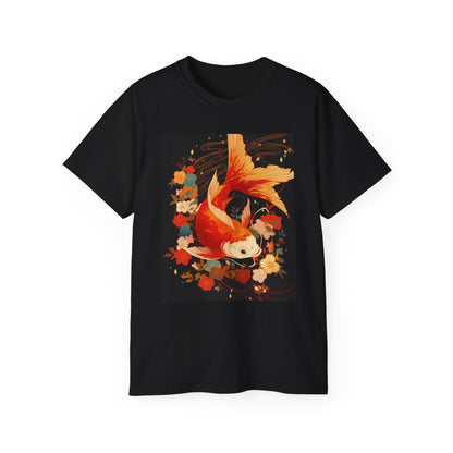 Unisex Ultra Cotton Tee "Japanese Gold Fish Art" T-Shirt