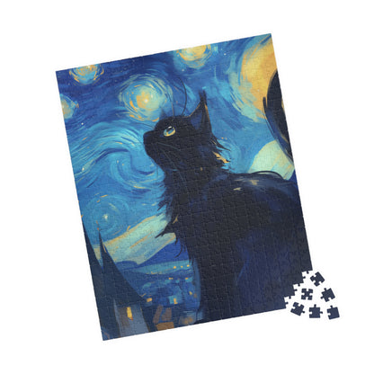 Jigsaw Puzzle "Cat in Starry Night" (520, 1014-piece)