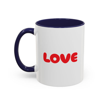 Accent Coffee Mug (11, 15oz) "Heart Flower"