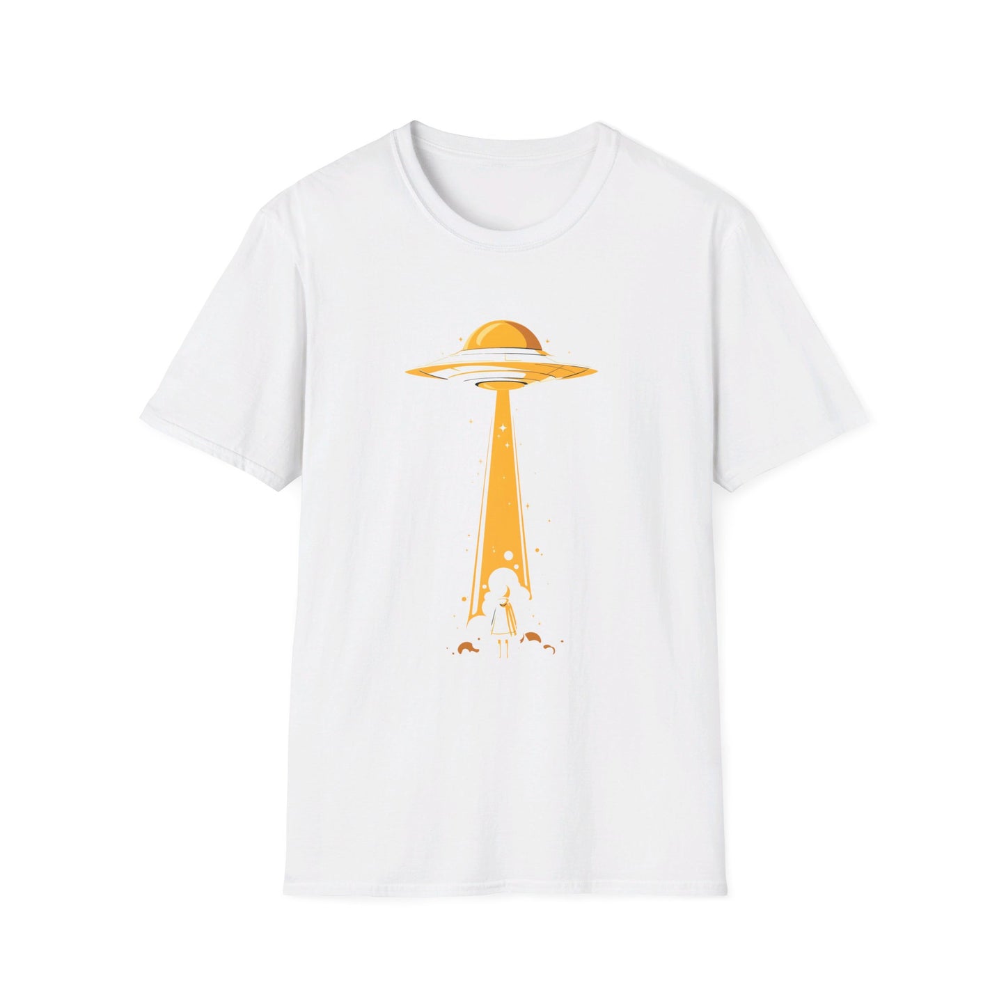 Unisex Softstyle T-Shirt "UFO and Girl"