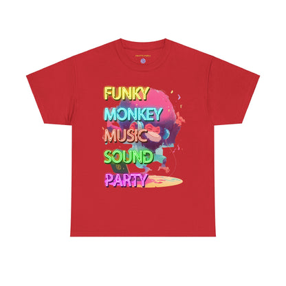 Unisex Heavy Cotton Tee "Funky Monkey Disco Music" T-Shirt