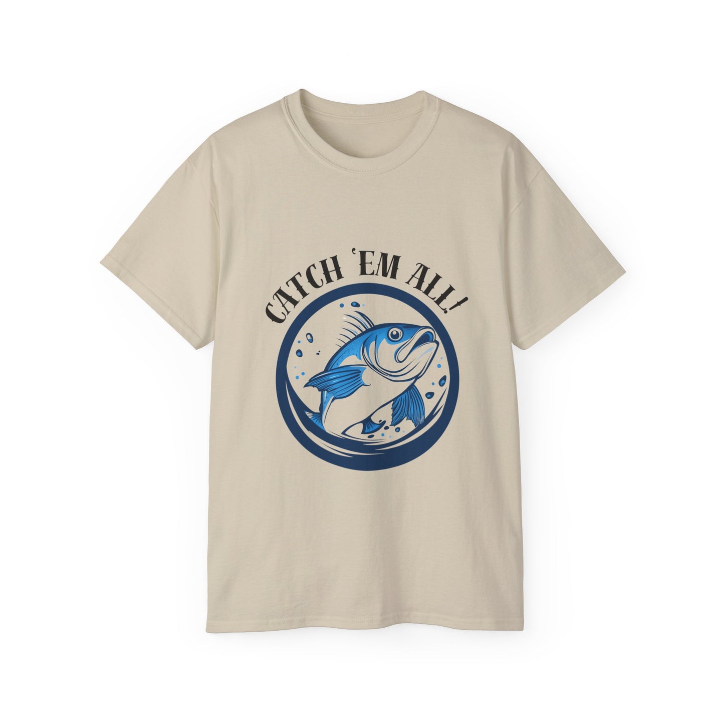 Unisex Ultra Cotton Tee "Fishing Fish Catch 'Em All" T-Shirt