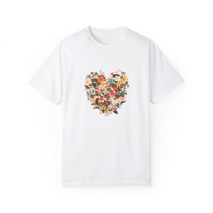 Unisex Garment-Dyed T-shirt "Heart Flower"