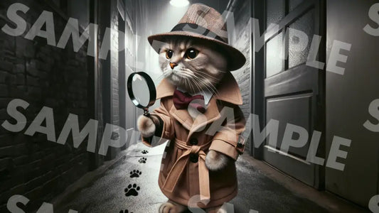 Digital Image Great Detective Cat Dl0001