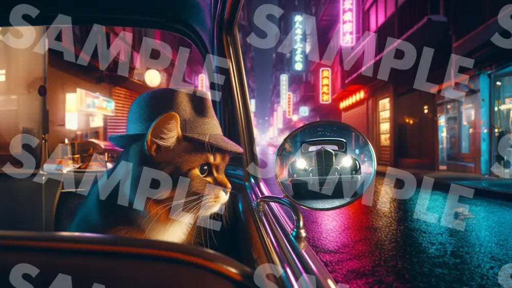 Digital Image Great Detective Cat Wallpaper Dl0012