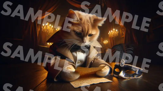 Digital Image Great Detective Cat Wallpaper Dl0017