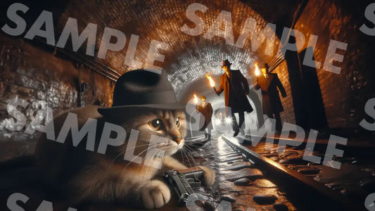 Digital Image Great Detective Cat Wallpaper Dl0020