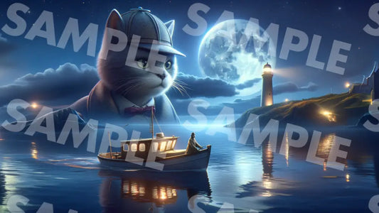 Digital Image Great Detective Cat Wallpaper Dl0027