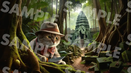 Digital Image Great Detective Cat Wallpaper Dl0028