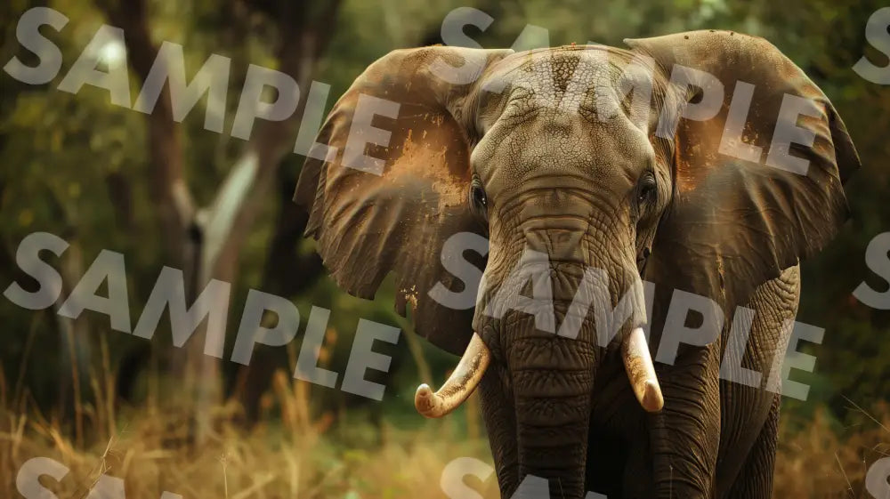 Digital Image Picture Photo Animal Elephant In The Wild Wallpaper Background Dl0729