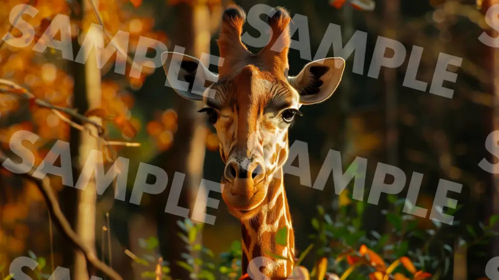 Digital Image Picture Photo Animal Giraffe In The Wild Wallpaper Background Dl0744