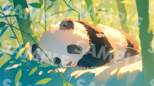 Digital Image Picture Photo Art Animal Sleeping Panda Wallpaper Background dl0800