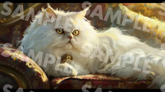 Digital Image Picture Photo Art Cat Dignified Long-Haired Wallpaper Background Dl0200