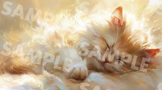 Digital Image Picture Photo Art Cat Sleeping Wallpaper Background Dl0199