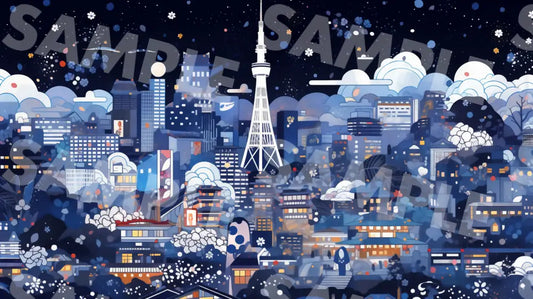 Digital Image Picture Photo Art City Of Tokyo Wallpaper Background Dl0350